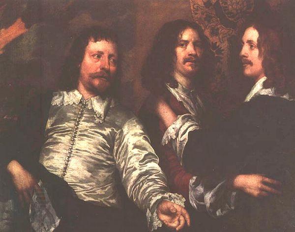 William Dobson The Artist, Sir Charles Cotterell and Balthasar Gerbier oil painting picture